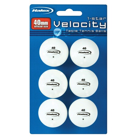 Halex Ball Tble Tennis Wht Pk6 40-59110